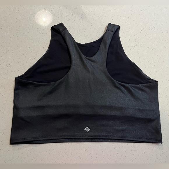 Athleta | Conscious Crop Bra Top in Black Shine Size Large - Picture 5 of 8
